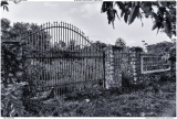 Classic French gate in Kep, Cambodia