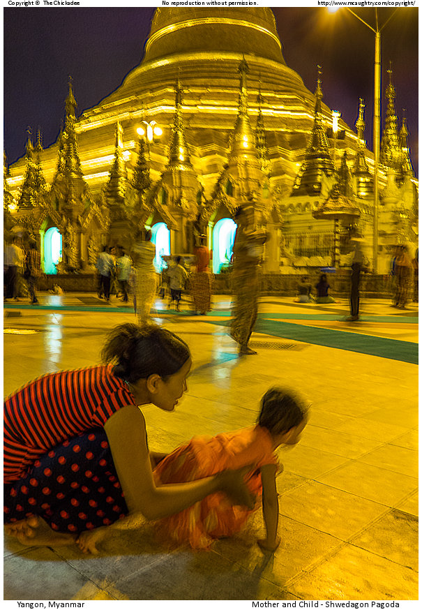 Mother and Child - Shwedagon Pagoda